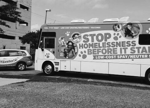 PETA mobile clinic bus